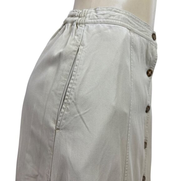 Talbots Womens Beige Button-Front A-Line Skirt Size 6 - Picture 5 of 8